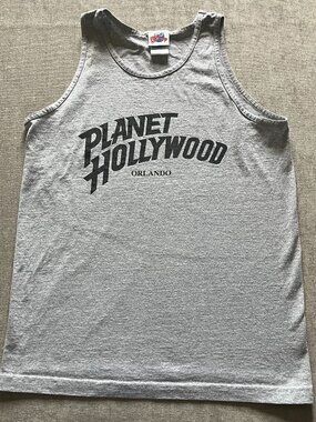 Planet Hollywood Orlando Tank Top Men M Gray Sleeveless Vacation Travel Summer